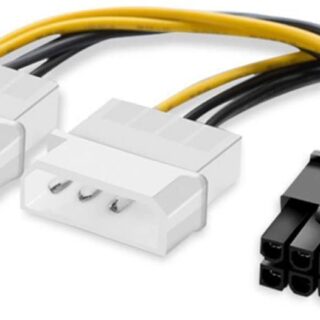 Rajiekart 8 Pin PCI Express to Dual 4 Pin Molex LP4 Graphics Card Power Cable,2 x Molex 4 Pin to 8-Pin PCI Express Video Card Pci-e ATX PSU Power Converter Cable
