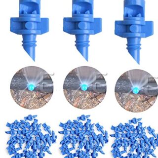 Rajiekart® Blue 90 Degree Misting Nozzles Emitters Dripper Drip Irrigation Accessories Plant Watering Hydroponic Aeroponic Sprayers 100 PCs