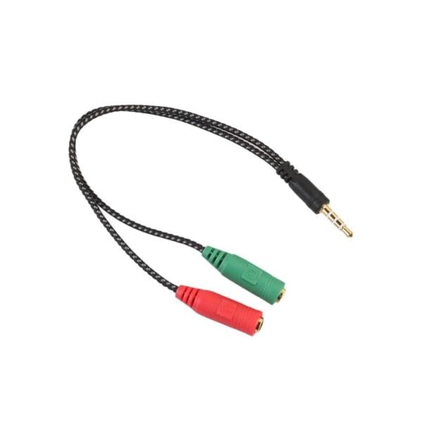 Rajiekart 3.5mm 1/8 Male Stereo to Double 3.5mm Female Y Splitter Earphone Headphone Audio Cable