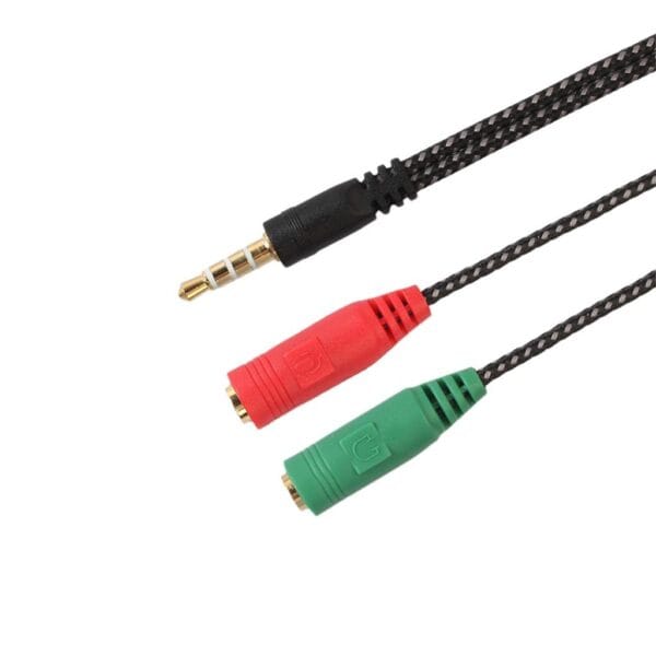 Rajiekart 3.5mm 1/8 Male Stereo to Double 3.5mm Female Y Splitter Earphone Headphone Audio Cable - Image 2