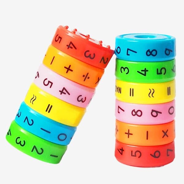 Rajiekart Magnetic Math Toy Arithmetic Learning Toy Cylinder Numbers Blocks for Kids