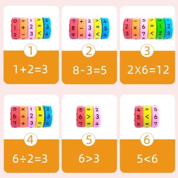 Rajiekart Magnetic Math Toy Arithmetic Learning Toy Cylinder Numbers Blocks for Kids - Image 3