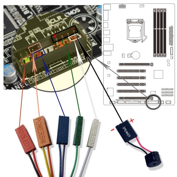 Rajiekart PC Motherboard Internal Speaker BIOS Alarm Buzzer (2 pcs/pack) - Image 2