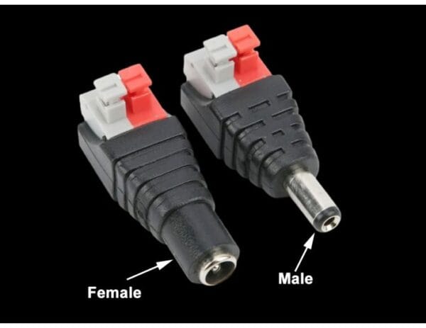 Rajiekart DC Male + Female Quick Connector with push lock wire terminals Set for Light strip controllers, amplifiers and CCTV camera - Image 4