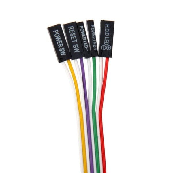 Rajiekart Desktop PC ATX Computer Motherboard Power Cable Switch On/Off/Reset Button Led Light Red Green Computer Cable - Image 6