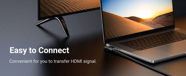 Ugreen High Speed HDMI Port Saver Male to Female Adapter Right Angled 90 and 270 Degree - Image 2
